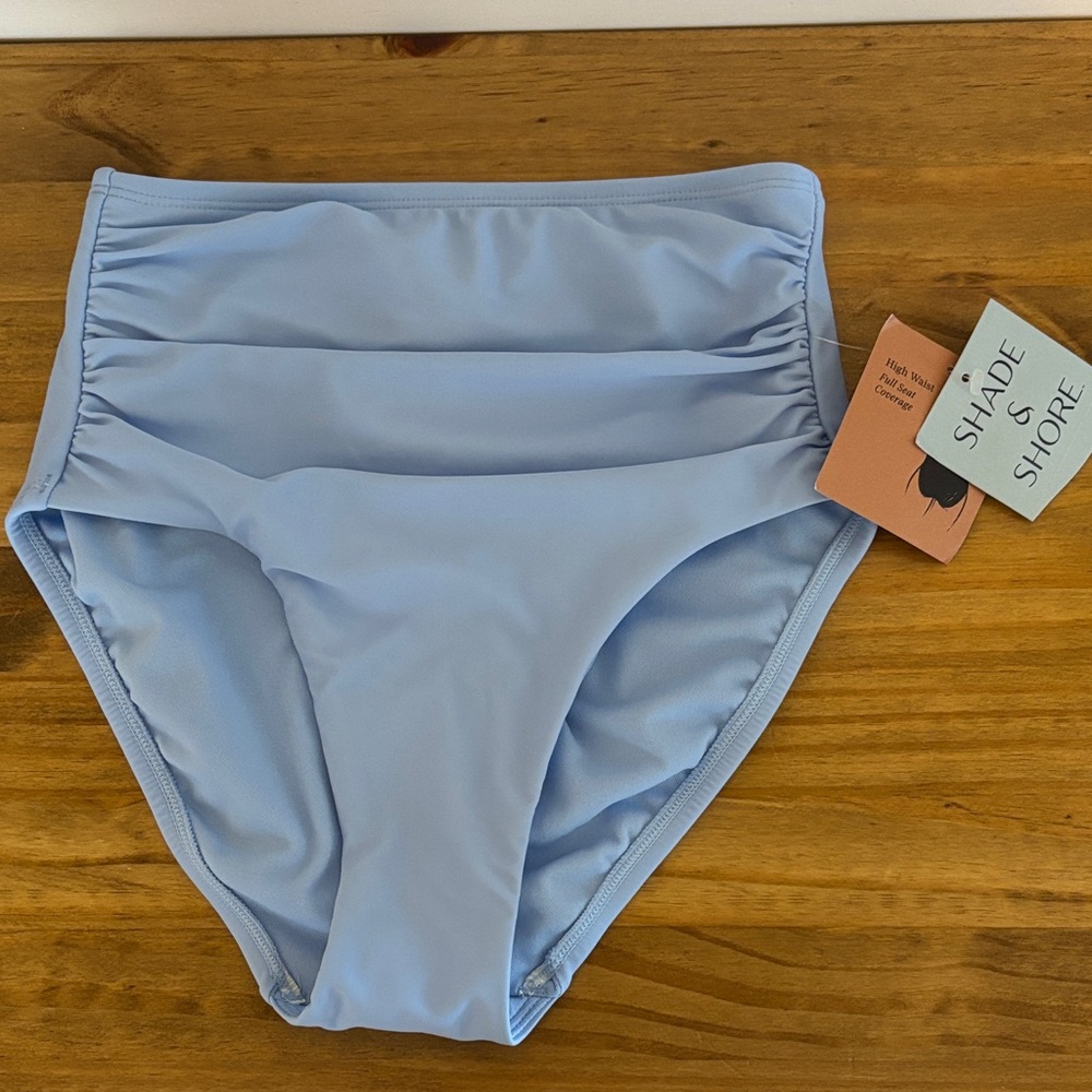 Shade & Shore Sky Blue High-Waist Bikini Bottom